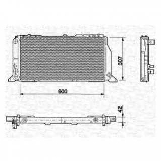 Радиатор AUDI 80 D/TD [350213406000] MAGNETI MARELLI BM406 (фото 1)