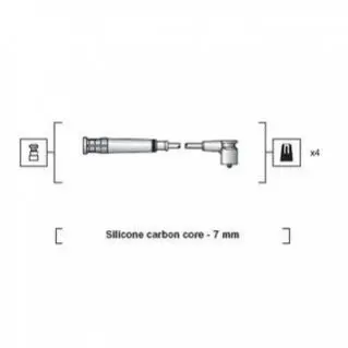 Високовольтні дроти BMW 3 E36 1.6 MAGNETI MARELLI MSK1269
