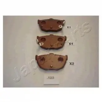 Комплект гальмівних колодок, дискове гальмо JAPANPARTS PP-123AF (фото 1)