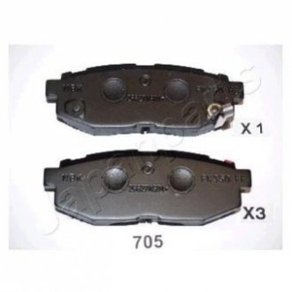 Комплект тормозных колодок, дисковый тормоз JAPANPARTS PP-705AF