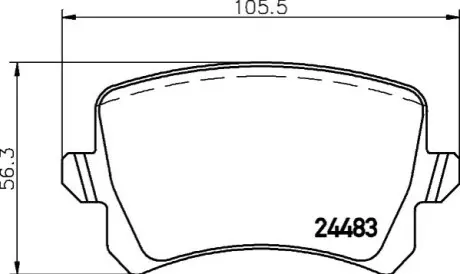 Колодки гальмівнi зад. Audi A6, Q3 Seat Alhambra Passat, Passat Alltrack, Passat CC, Sharan, Tiguan 1.4-4.2 05.04- HELLA 8DB 355 025-331