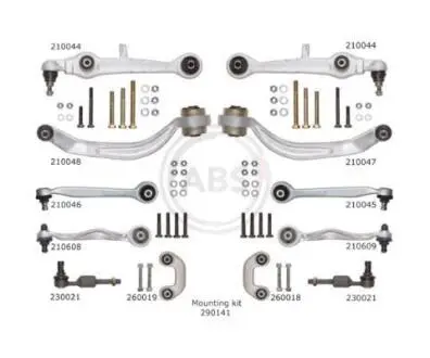 К-кт важелів перед. підвіски Audi A4/A6/Superb/Passat B5 (з товстим пальцем) A.B.S. 219900