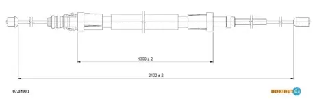 Трос гальмівний Citroen Berlingo 2008- ADRIAUTO 07.0200.1