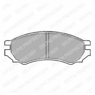 Комплект тормозных колодок, дисковый тормоз Delphi LP670 (фото 1)