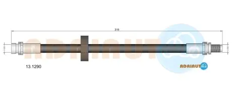 FORD Торм.шланг задн.Mondeo -00 (барабан) ADRIAUTO 13.1290