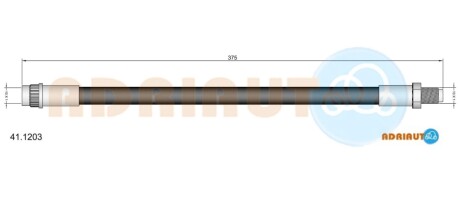 RENAULT шланг гальмівний передній 9,11 82- ADRIAUTO 41.1203