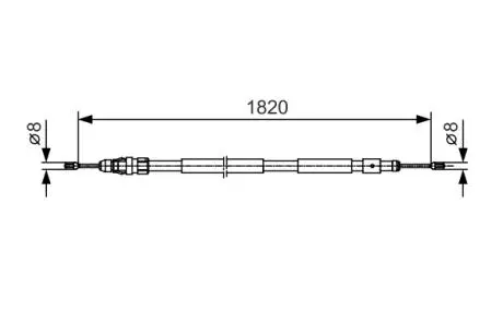 Трос ручного гальма BOSCH 1987482116