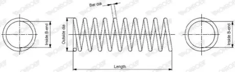 Пружина ходової частини MONROE SP3940