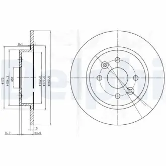Тормозные диски Delphi BG3804