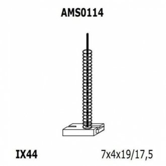 Щітки генератора (12V7x4x19/17,5) MAGNETI MARELLI AMS0114