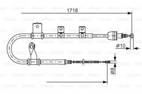 Трос, стояночная тормозная система BOSCH 1987482075 (фото 1)