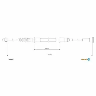 OPEL трос гальмів.задн.прав.Corsa C 04- ADRIAUTO 33.0225.1