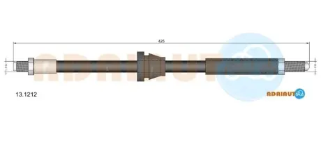 Фото ford шланг гальмівний передн. fiesta -89 ADRIAUTO 13.1212 FORD шланг гальмівний передн. Fiesta -89 ADRIAUTO 13.1212