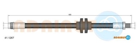 RENAULT шланг гальмівний передн.Clio 05- ADRIAUTO 41.1267