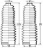 Пильник рульового керування 2шт. к-т з хомутами BORG & BECK BSG3371 (фото 1)