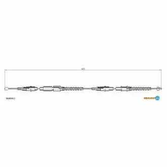OPEL Трос тормозн.задн.лев.Corsa C 04- ADRIAUTO 33.0224.1