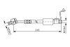 FORD шланг гальмівний передн. лів.Escort 98- BOSCH 1987476812 (фото 1)
