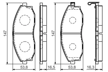 Комплект гальмівних колодок, дискове гальмо BOSCH 0986495065 (фото 1)