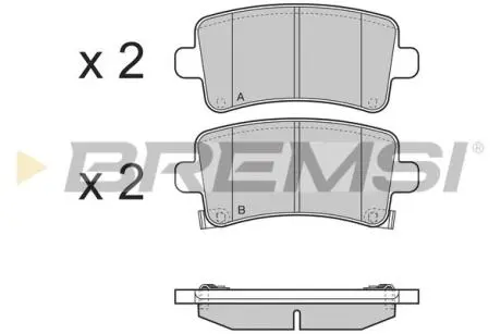 Фото гальмівні колодки зад. Opel Insignia 08- (TRW) BREMSI BP3379 Гальмівні колодки зад. Opel Insignia 08- (TRW) BREMSI BP3379