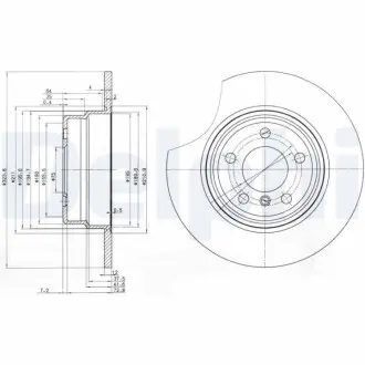 Тормозной диск Delphi BG3629