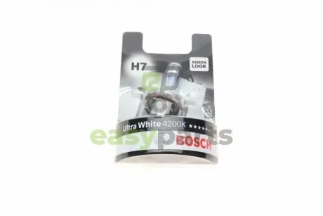 Лампа H7 Ultra White 4200K блістер - кратн. 20 шт BOSCH 1987301090 (фото 1)