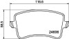 Гальмівні колодки дискові зад. AUDI A4 ALLROAD B8, A4 B8, A5, Q5 1.8-4.2 06.07-05.17 HELLA 8DB 355 025-381 (фото 1)