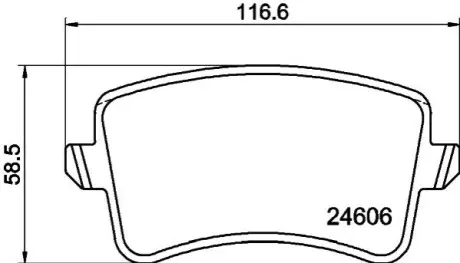 Гальмівні колодки дискові зад. AUDI A4 ALLROAD B8, A4 B8, A5, Q5 1.8-4.2 06.07-05.17 HELLA 8DB 355 025-381
