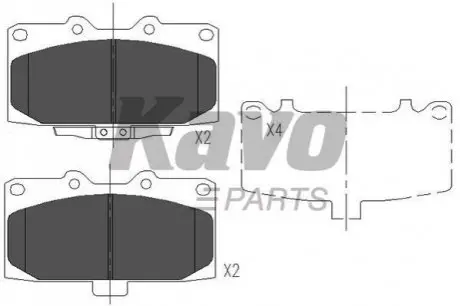 SUBARU Тормозные колодки передн. Impreza 98- KAVO PARTS KBP-8003