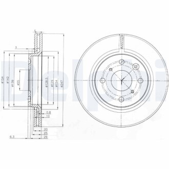 Тормозные диски крашенные, заменены на BG3976 Delphi BG3976C (фото 1)