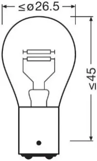 Автолампа 21/5W OSRAM 7528ULT