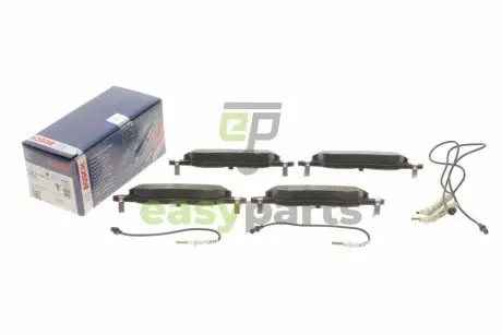 Колодки гальмівні (передні) Citroen C5 I/II 01-08 (з датчиком) BOSCH 0986424598