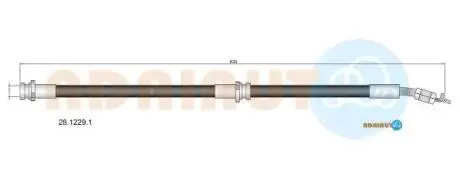 NISSAN Шланг гальмівний пер. пр. Note ADRIAUTO 28.1229.1