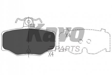 Колодки гальмівні (задні) Nissan Almera/ Primera 90-06 KAVO PARTS KBP-6511 (фото 1)
