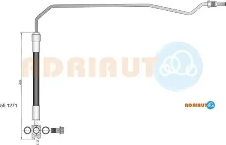 VW Шланг торм. зад. пр. AUDI A6 -05 ADRIAUTO 55.1271