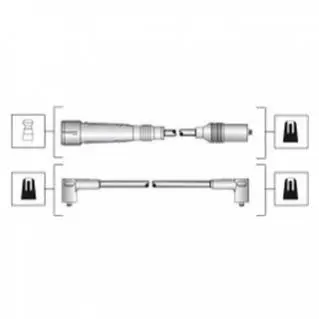 Високовольтні дроти VW T4 MAGNETI MARELLI MSK1283