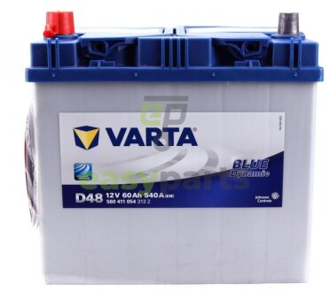 Акумуляторна батарея 60Ah/540A (232x173x225/+L/B00) Blue Dynamic D48 Азія VARTA 560411054 3132