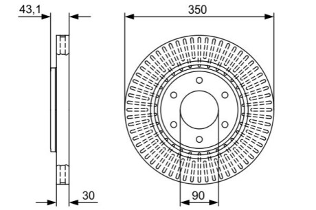 Диск гальмівний BOSCH 0986479V51