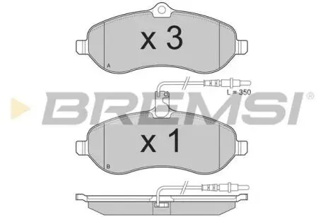 Гальмівні колодки пер. Scudo/Expert 07- BREMSI BP3283