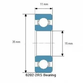 Підшипник генератора 15*35*11 CX 6202 2RS