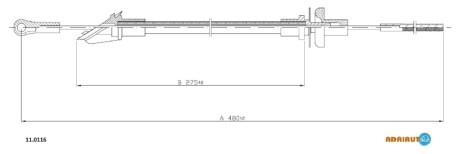 FIAT трос зчеплення Fiorino 81- ADRIAUTO 11.0116