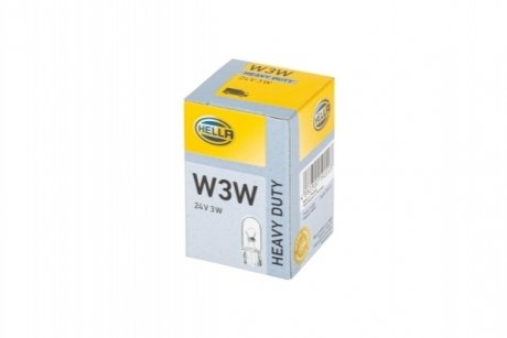 W3W 24V 3W автолампа безцокольна HELLA 8GP003594241 (фото 1)