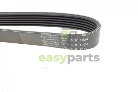 Ремінь генератора Ford Fiesta VI 1.25 08- (6PK1024) HUTCHINSON 1024 SK 6