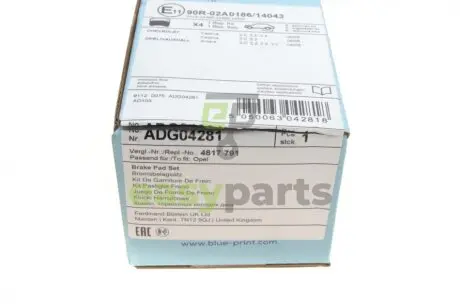 Колодки гальмівні (задні) Opel Antara/Chevrolet Captiva 2.0-3.2 06- BLUE PRINT ADG04281