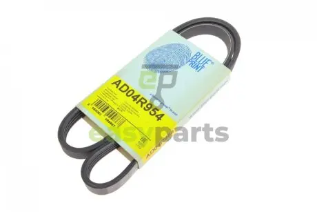 Ремінь генератора Mitsubishi Pajero 3.0 V6 90-00/ Chevrolet Matiz 1.0 05-/ Mazda Demio 1.3-1.5 98-03 BLUE PRINT AD04R954