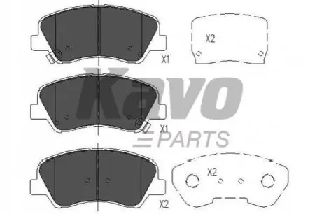 Гальмівні колодки пер. Kia Rio/Hyundai i30 11- (mando) KAVO PARTS KBP-4023