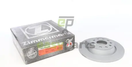 Диск гальмівний (задній) Audi A3/Skoda Octavia III/VW Golf/Passat 04-14 (282x12) (з покриттям) (повний) ZIMMERMANN 100.3315.20