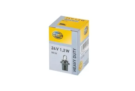 B 8.5d 24V 1.2W сіра автолампа HELLA 8GA007997071