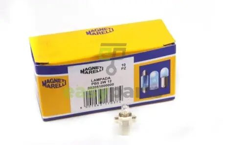 Автолампа 12V 2W B8.3d (в щиток приладів/біла) (PB3 2W 12V) MAGNETI MARELLI 002051000000