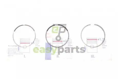 Кільця поршневі VW Crafter/T6 2.0TDI 15- (81.00mm/STD) (1.75-2-2) = 8950000000 NPR 120 050 0089 00