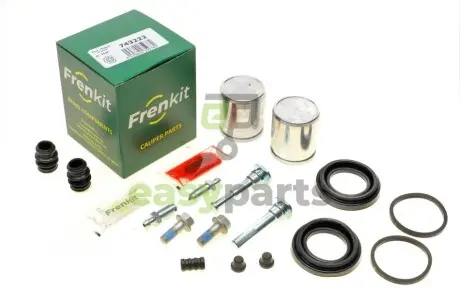 Ремкомплект супорта (переднього) Mitsubishi L200 01-05 (d=43mm) (+2 поршня/направляюча) (Tokico) FRENKIT 743222